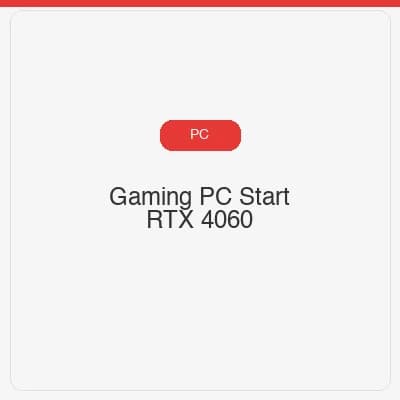 Gaming PC Start RTX 4060